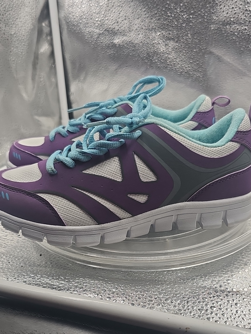 W Purple And White Shoe Sz 6.5 - Picture 2 of 5